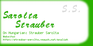 sarolta strauber business card